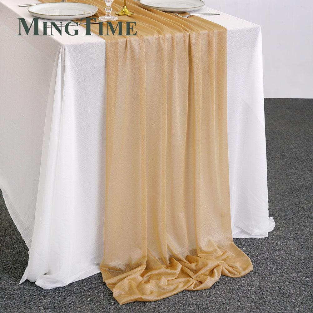 Sheer Chiffon Luxury Solid Colorful Table Runner - Luxurious Weddings