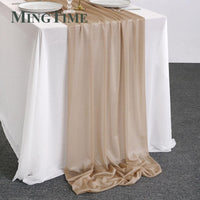 Sheer Chiffon Luxury Solid Colorful Table Runner - Luxurious Weddings