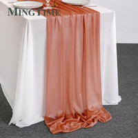 Sheer Chiffon Luxury Solid Colorful Table Runner - Luxurious Weddings