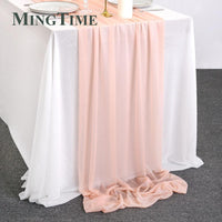 Sheer Chiffon Luxury Solid Colorful Table Runner - Luxurious Weddings