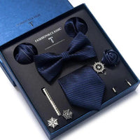 Silk Style Necktie & Pocket Squares Gift Box - Luxurious Weddings