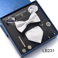 Silk Style Necktie & Pocket Squares Gift Box - Luxurious Weddings