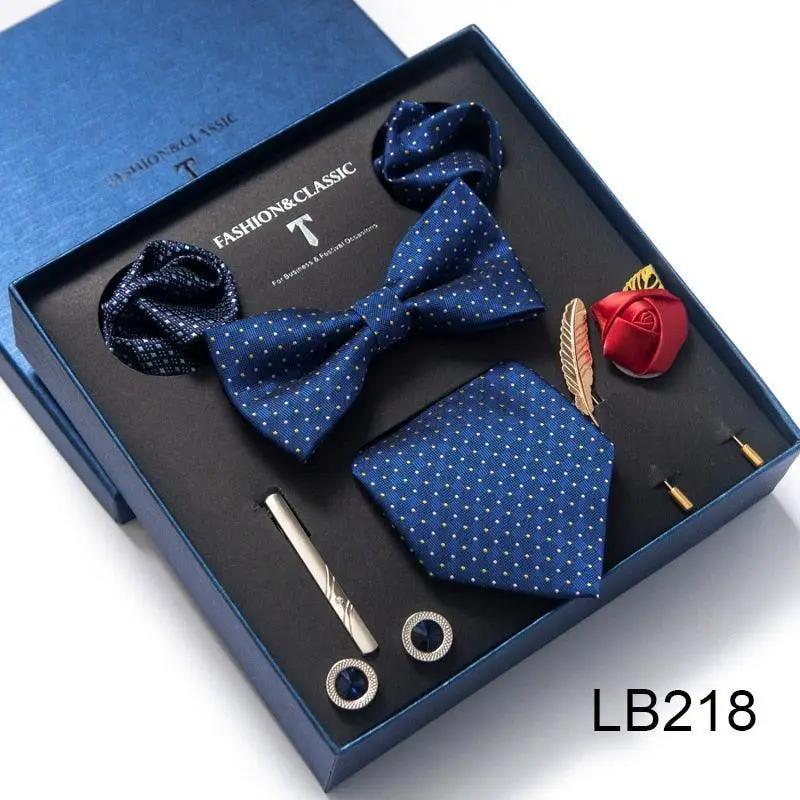 Silk Style Necktie & Pocket Squares Gift Box - Luxurious Weddings