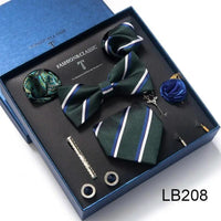 Silk Style Necktie & Pocket Squares Gift Box - Luxurious Weddings