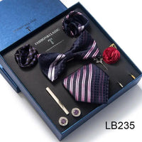 Silk Style Necktie & Pocket Squares Gift Box - Luxurious Weddings