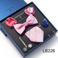 Silk Style Necktie & Pocket Squares Gift Box - Luxurious Weddings