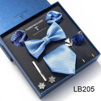 Silk Style Necktie & Pocket Squares Gift Box - Luxurious Weddings