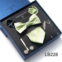 Silk Style Necktie & Pocket Squares Gift Box - Luxurious Weddings