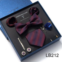 Silk Style Necktie & Pocket Squares Gift Box - Luxurious Weddings