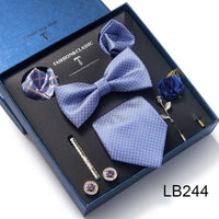 Silk Style Necktie & Pocket Squares Gift Box - Luxurious Weddings