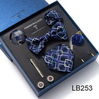 Silk Style Necktie & Pocket Squares Gift Box - Luxurious Weddings