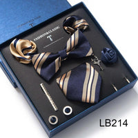 Silk Style Necktie & Pocket Squares Gift Box - Luxurious Weddings