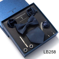 Silk Style Necktie & Pocket Squares Gift Box - Luxurious Weddings