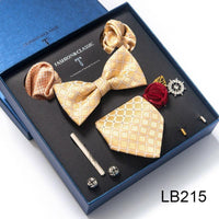 Silk Style Necktie & Pocket Squares Gift Box - Luxurious Weddings