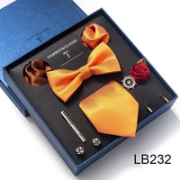 Silk Style Necktie & Pocket Squares Gift Box - Luxurious Weddings