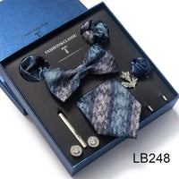 Silk Style Necktie & Pocket Squares Gift Box - Luxurious Weddings