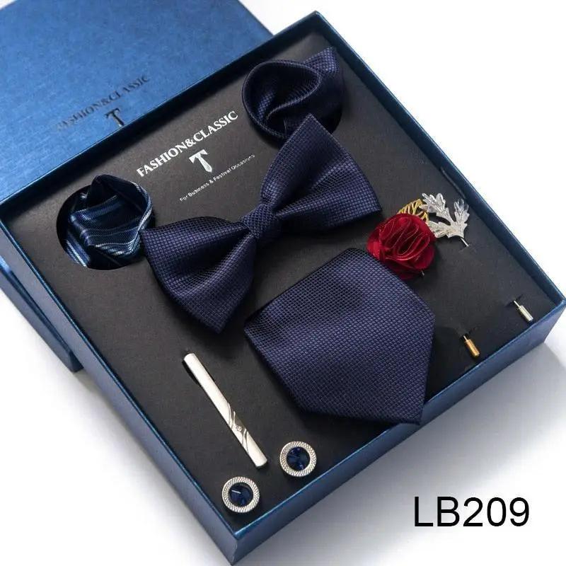 Silk Style Necktie & Pocket Squares Gift Box - Luxurious Weddings