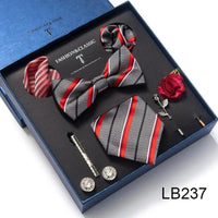 Silk Style Necktie & Pocket Squares Gift Box - Luxurious Weddings