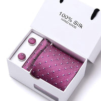 Silk Wedding Floral Necktie Handkerchief Set - Luxurious Weddings