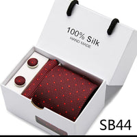 Silk Wedding Floral Necktie Handkerchief Set - Luxurious Weddings