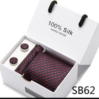Silk Wedding Floral Necktie Handkerchief Set - Luxurious Weddings