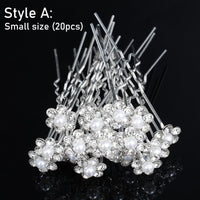 Silver Color Pearl Rhinestone Wedding Hair Combs Hair Accessories - Luxurious Weddings