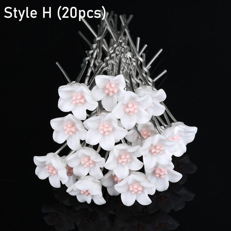 Silver Color Pearl Rhinestone Wedding Hair Combs Hair Accessories Bridal Accessories Luxurious Weddings