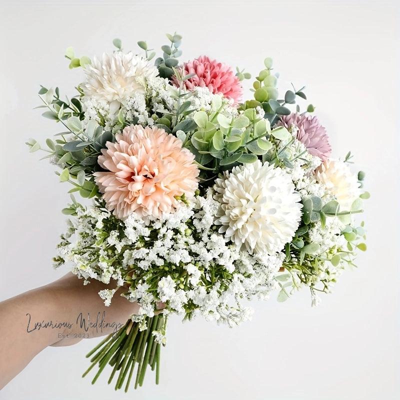 Simulated Hydrangea Bridal Bouquet Bridal Bouquet Luxurious Weddings