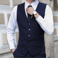 Slim Fit Mens Suit Vest Casual Suit Waistcoat - Luxurious Weddings