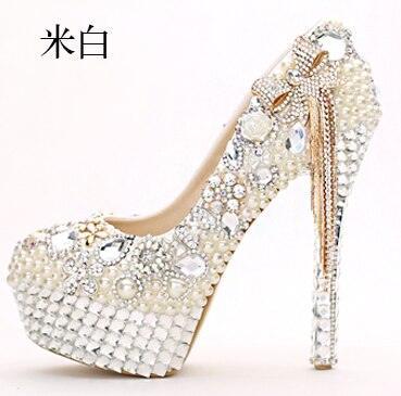 Spring and summer tassel rhinestone stiletto - Luxurious Weddings