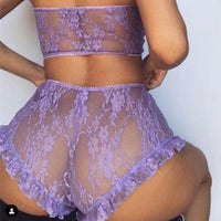 Tulle Ruffled Lingerie Babydoll  Lingerie Pajamas Exotic Set - Luxurious Weddings