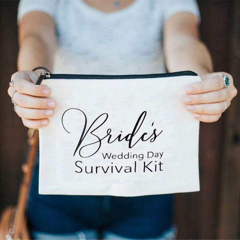Wedding Day Survival Emergancy Hangover Kit Makeup Bag Bachelorette Party Luxurious Weddings