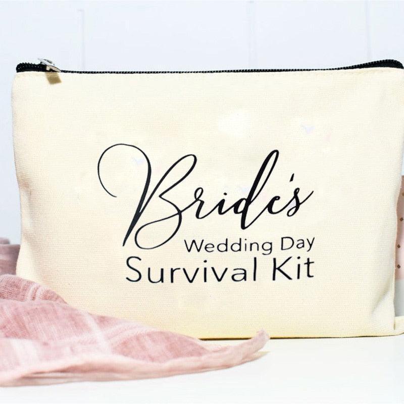Wedding Day Survival Emergancy Hangover Kit Makeup Bag Bachelorette Party Luxurious Weddings