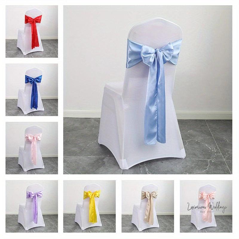 Wedding Party Chair Cover Set - 5pcs Chair Sashes Luxurious Weddings
