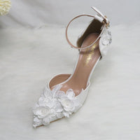 White Flower Pumps wedding shoes - Luxurious Weddings