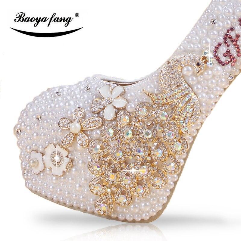 White pearl beads Wedding Shoes - Luxurious Weddings