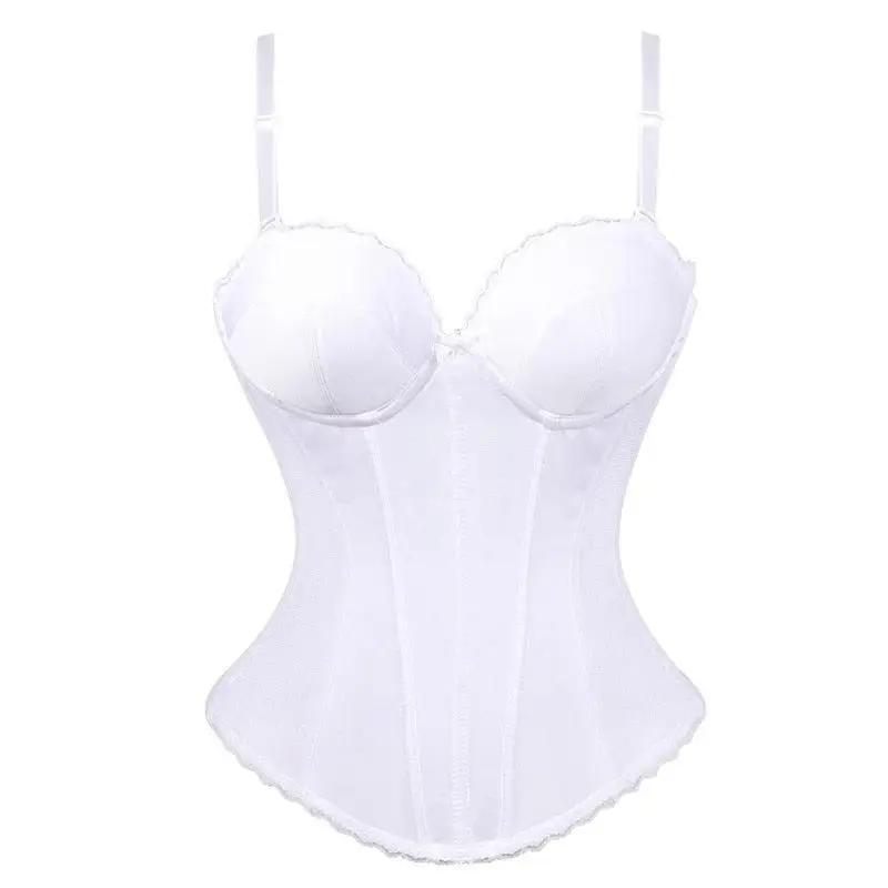White Satin & Lace Corset lingerie Luxurious Weddings