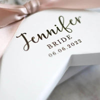 White Solid Wood Hanger Custom Bridesmaid - Luxurious Weddings