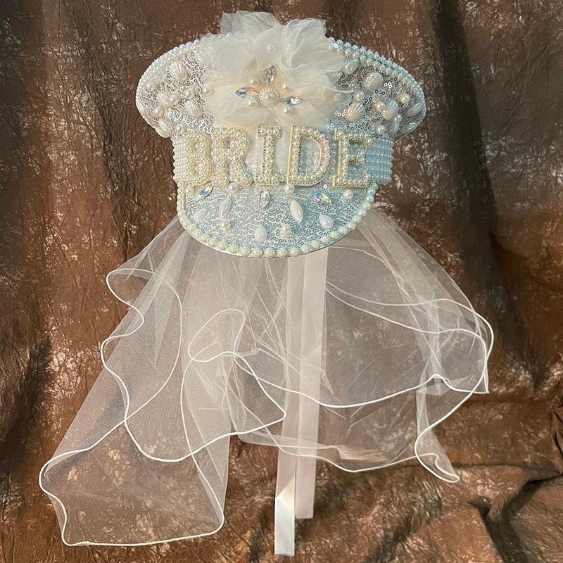 Women Bride Captain Hat Military style Hat Bridal Hat Luxurious Weddings